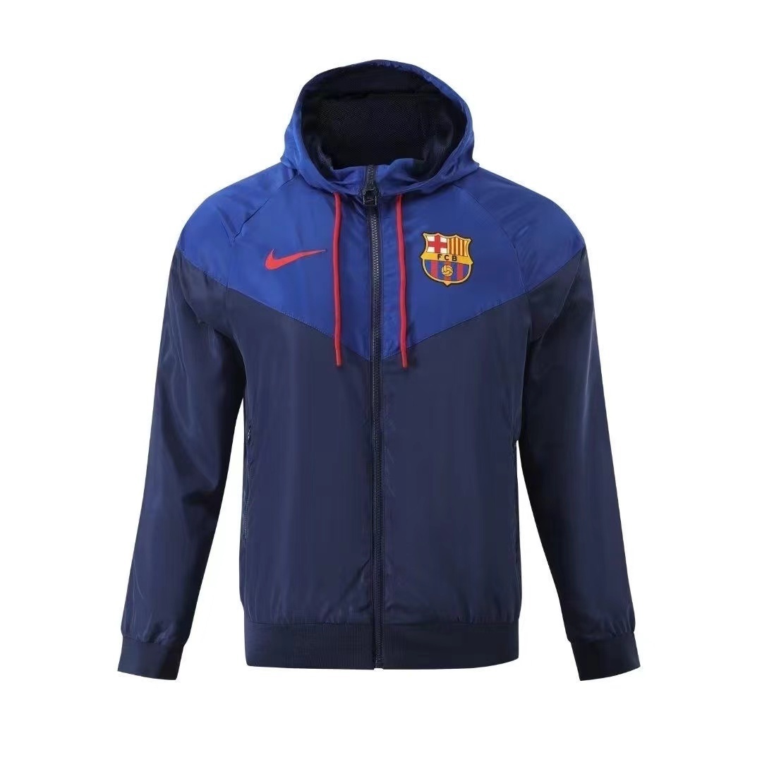 2025/2026 Barcelona Windbreaker Dark blue color matching Jersey 1:1 Thai Quality
