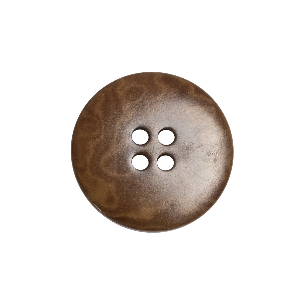 Brown Wood Grain Dish Shaped Plastic 4-Hole Button - 36L/23mm - Joann Fabrics
