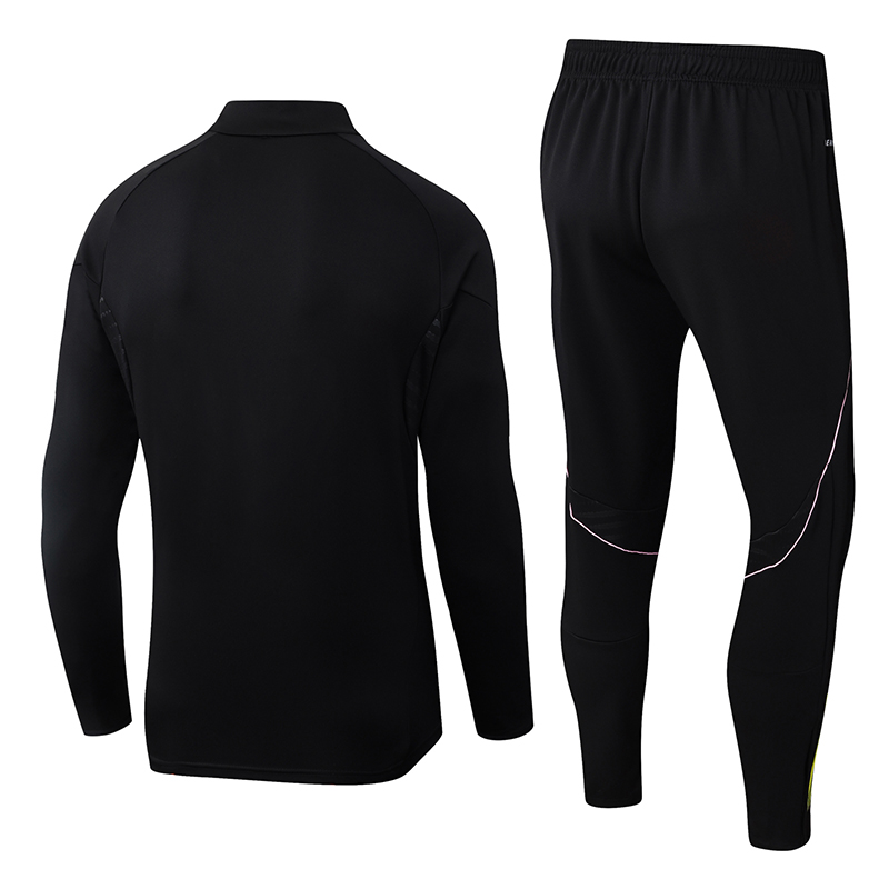 2025/2026 Juventus Half-Pull Training Suit Black Football Shirt 1:1 Thai Quality Set