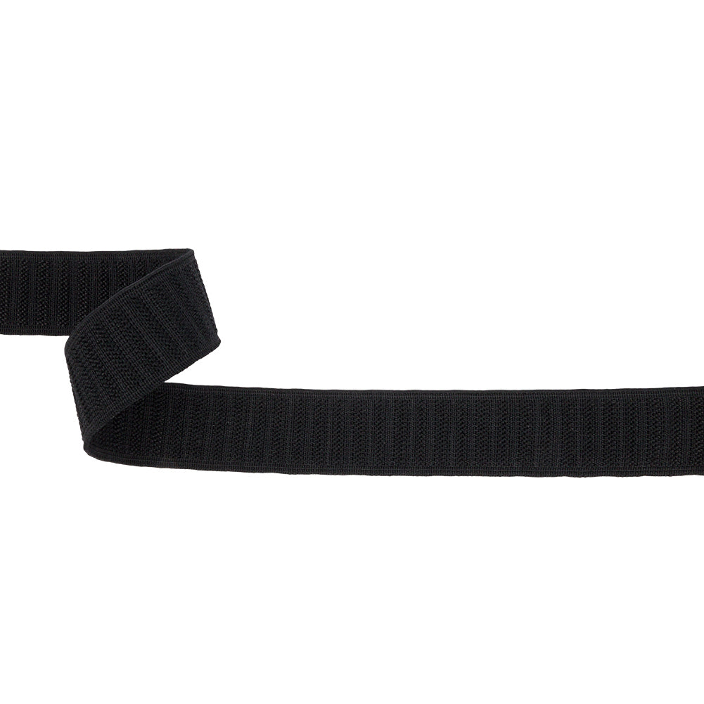 Black Ribbed Elastic Trim - 1
