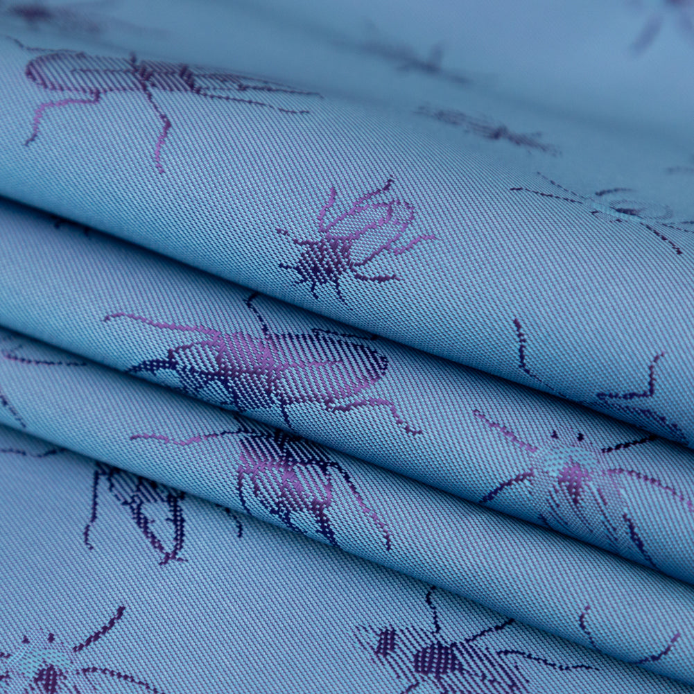 Beetles Jacquard Lining - Grape Royale and Moonlight Blue Bi-Color - Joann Fabrics