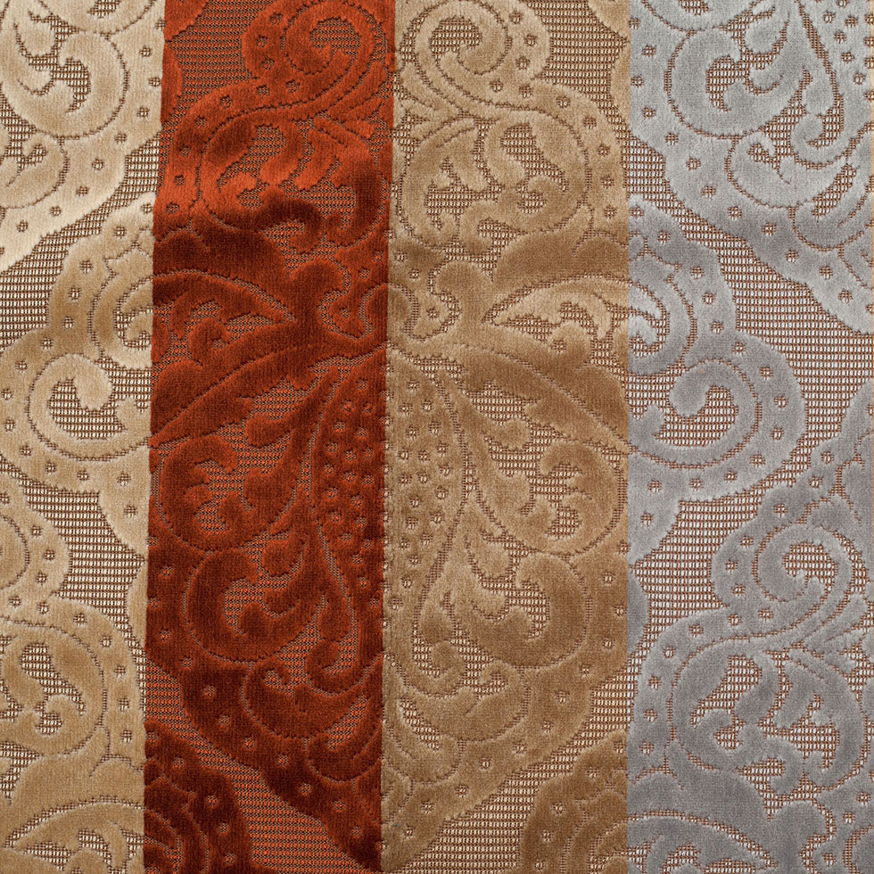 Rust Stiped Damask Cut-Out Velvet - Joann Fabrics