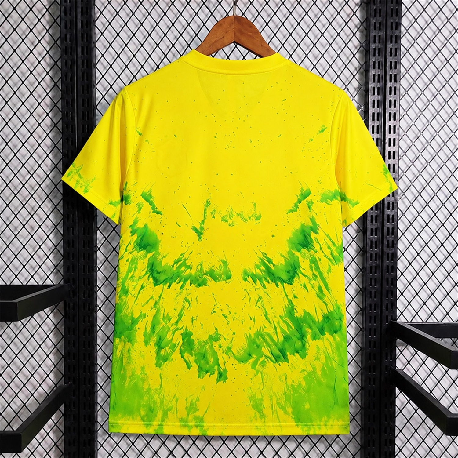 Brazil 2026 Yellow With Green Splatter Special Jersey - Fans Version - UnitedFutballJersey