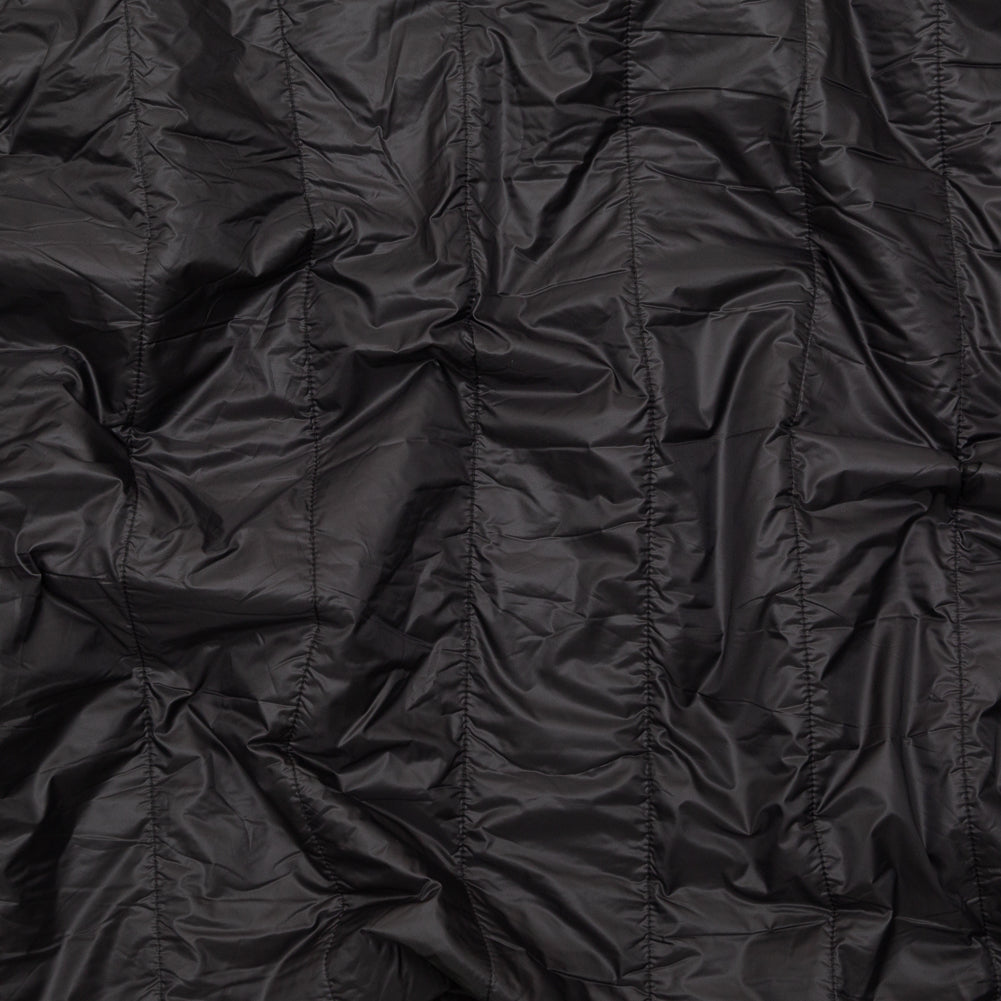 Black Rectangular Ribs Quilted Coating with Knit Backing - Joann Fabrics