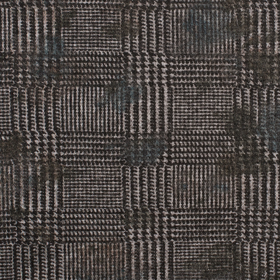 Black/Gray Glen Plaid Wool Knit w/ Fleece Backing - Joann Fabrics