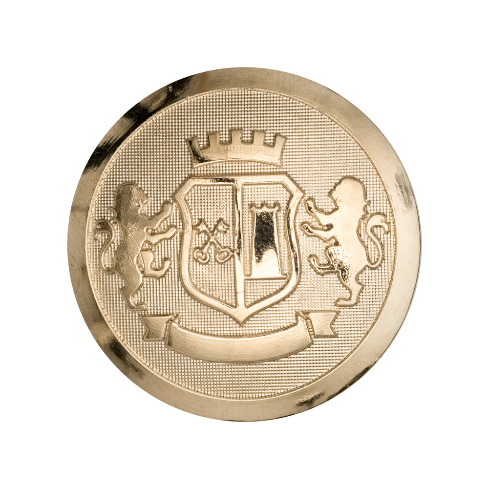 Italian Gold Crest Plastic Shank Back Button - 44L/28mm - Joann Fabrics