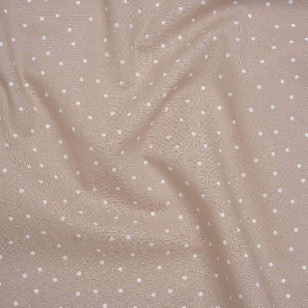 Printed Quilting Cotton by Ghazal Razavi for FIGO Studio - Sesame Polka Dots - Nest Collection - Joann Fabrics