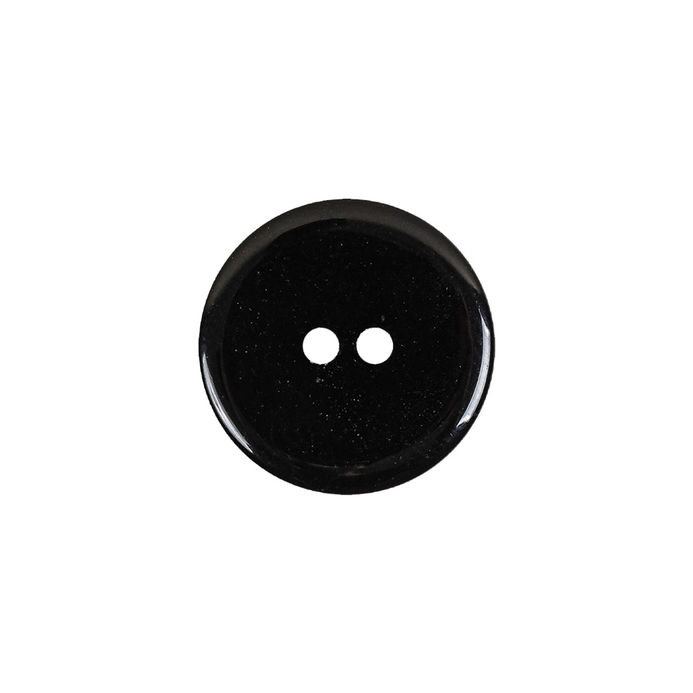 Black Ribbed 2-Hole Plastic Button - 28L/18mm - Joann Fabrics