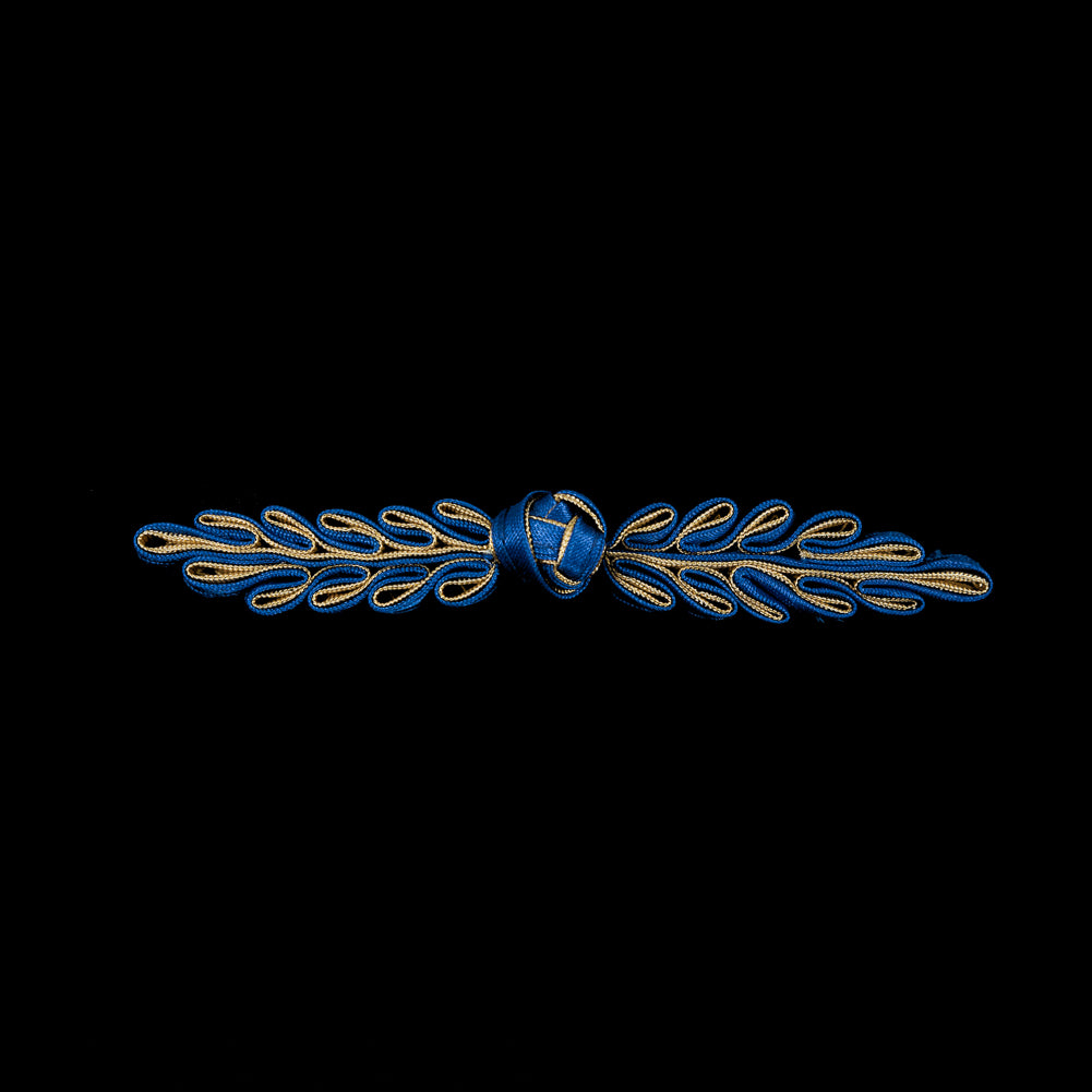 Royal Blue and Gold Frog Closure - 5