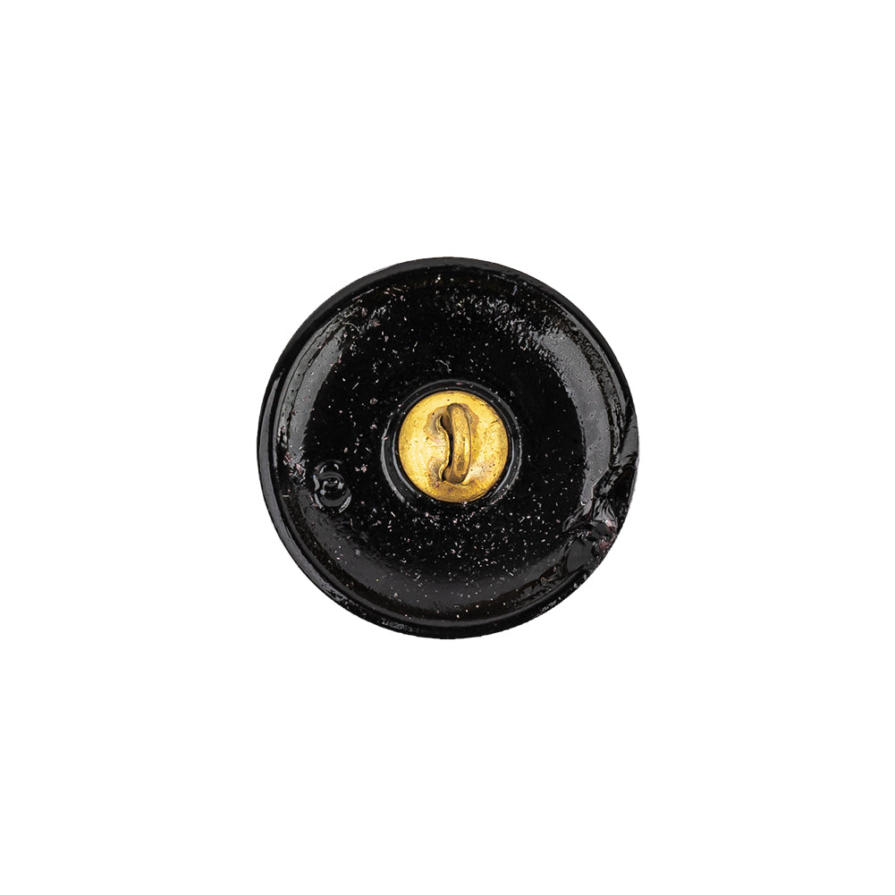 Vintage Black Classical Shank Back Glass Button - 28L/18mm - Joann Fabrics