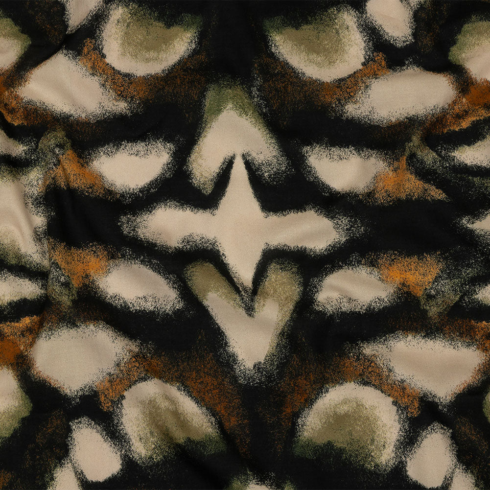 Cotton Voile - Black and Beige Abstract - From the Earth Print - Mood Exclusive Rockland Collection - Joann Fabrics