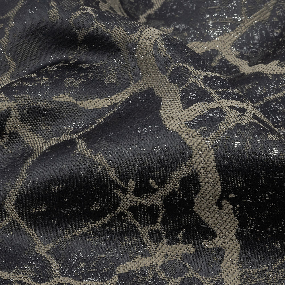 Metallic Drapery Jacquard - Flint Marble Veins - British Imported - Joann Fabrics