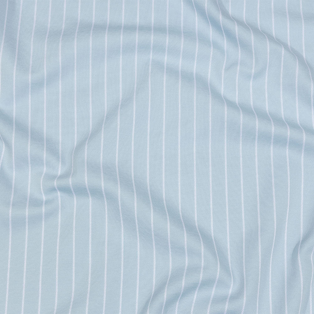 Balenciaga Italian Baby Blue and White Cotton Blend Jacquard Knit - Joann Fabrics