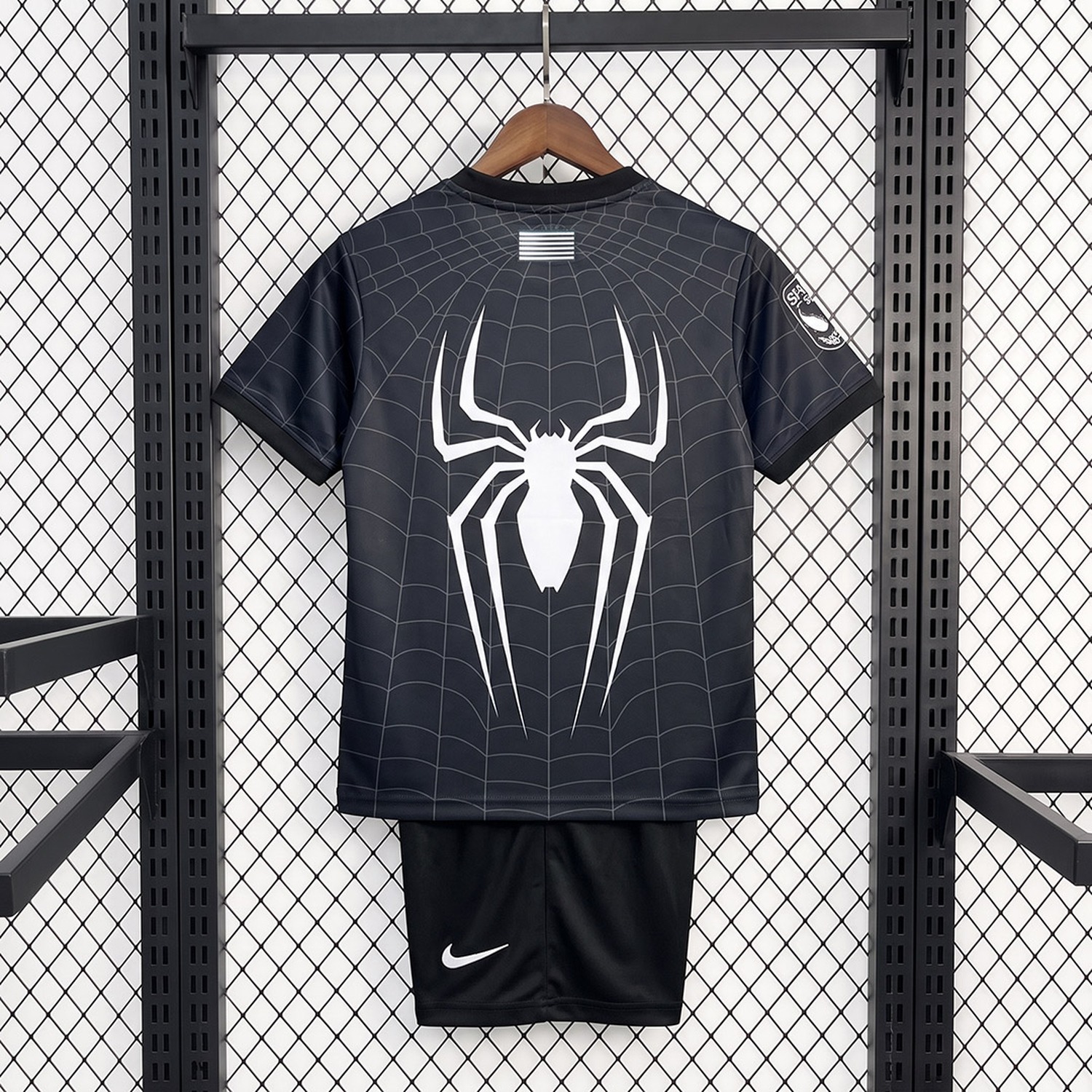 Barcelona 26-27 x Spider Man Venom Black Black White Kids Kit - UnitedFutballJersey