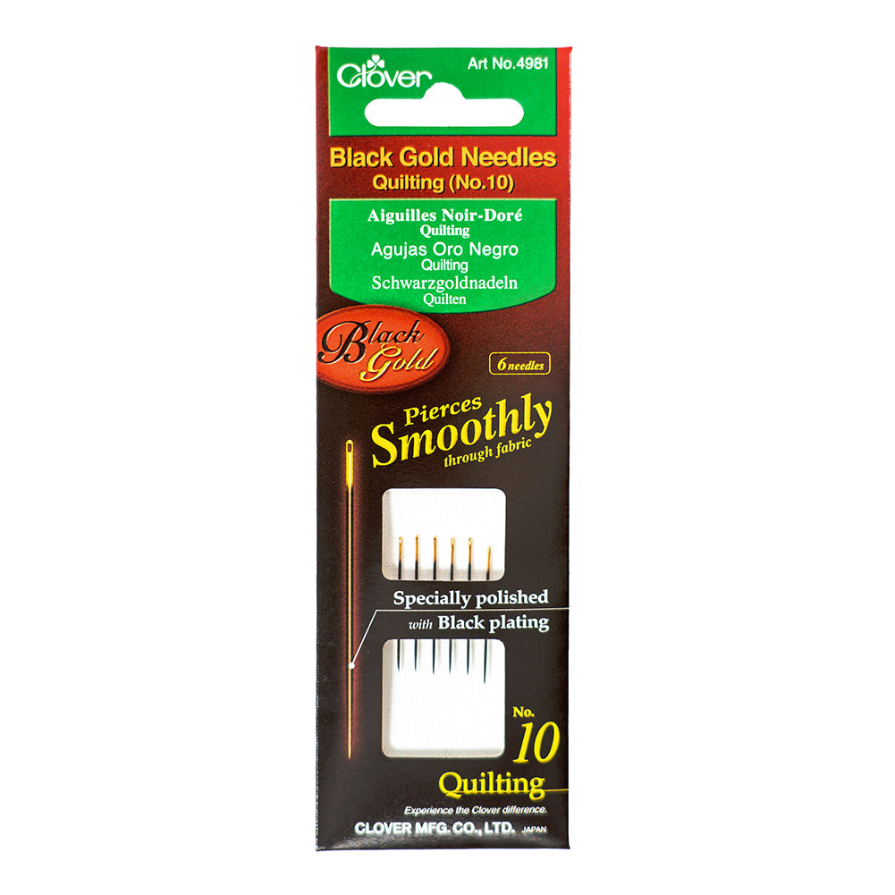 Clover Black Gold Quilting Needles - Size 10 - 6 ct - Joann Fabrics