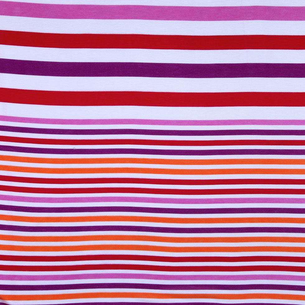 White/Multi-Colored Jersey Stripes - Joann Fabrics