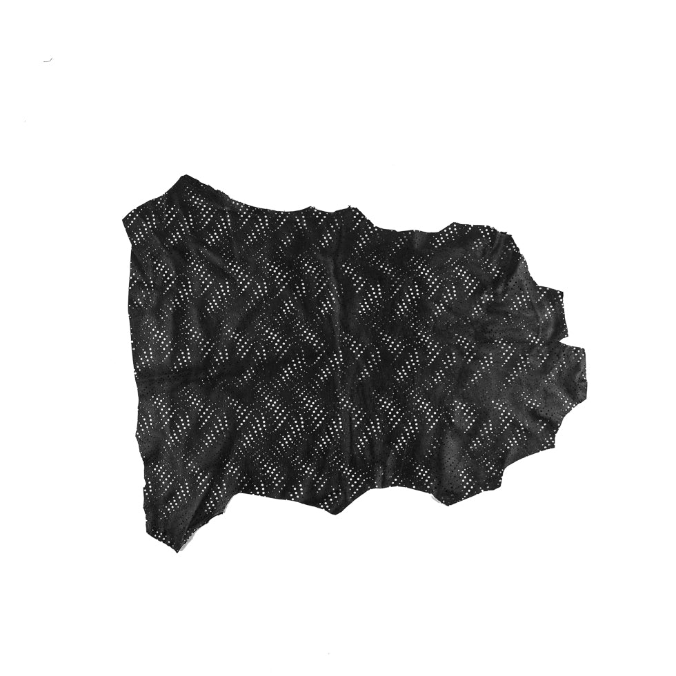 Small Black Abstract Perforated Lamb Leather - Joann Fabrics