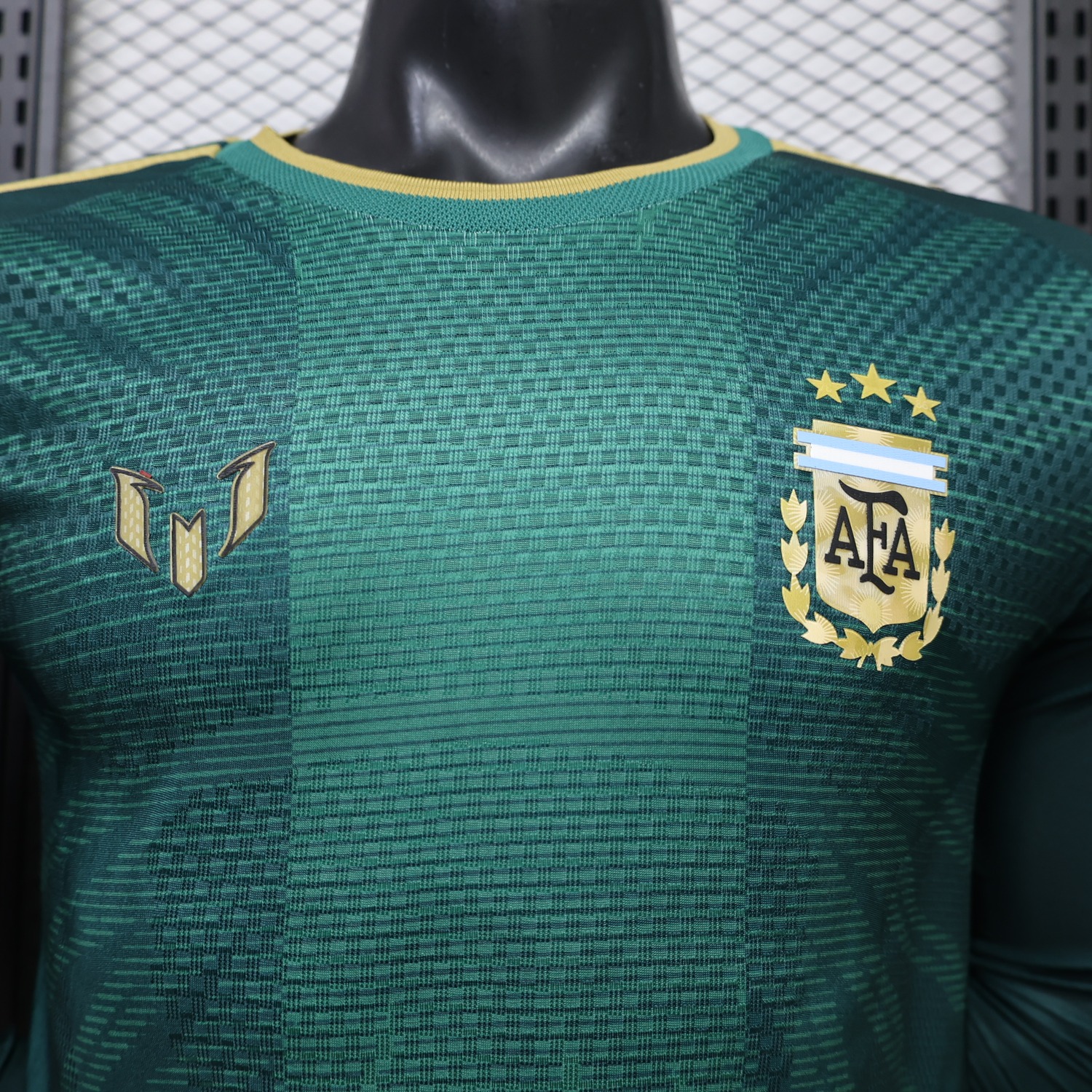 Argentina 2026 Messi Last Match Anniversary Green Goalkeeper Long Sleeves Jersey - Player Version - UnitedFutballJersey