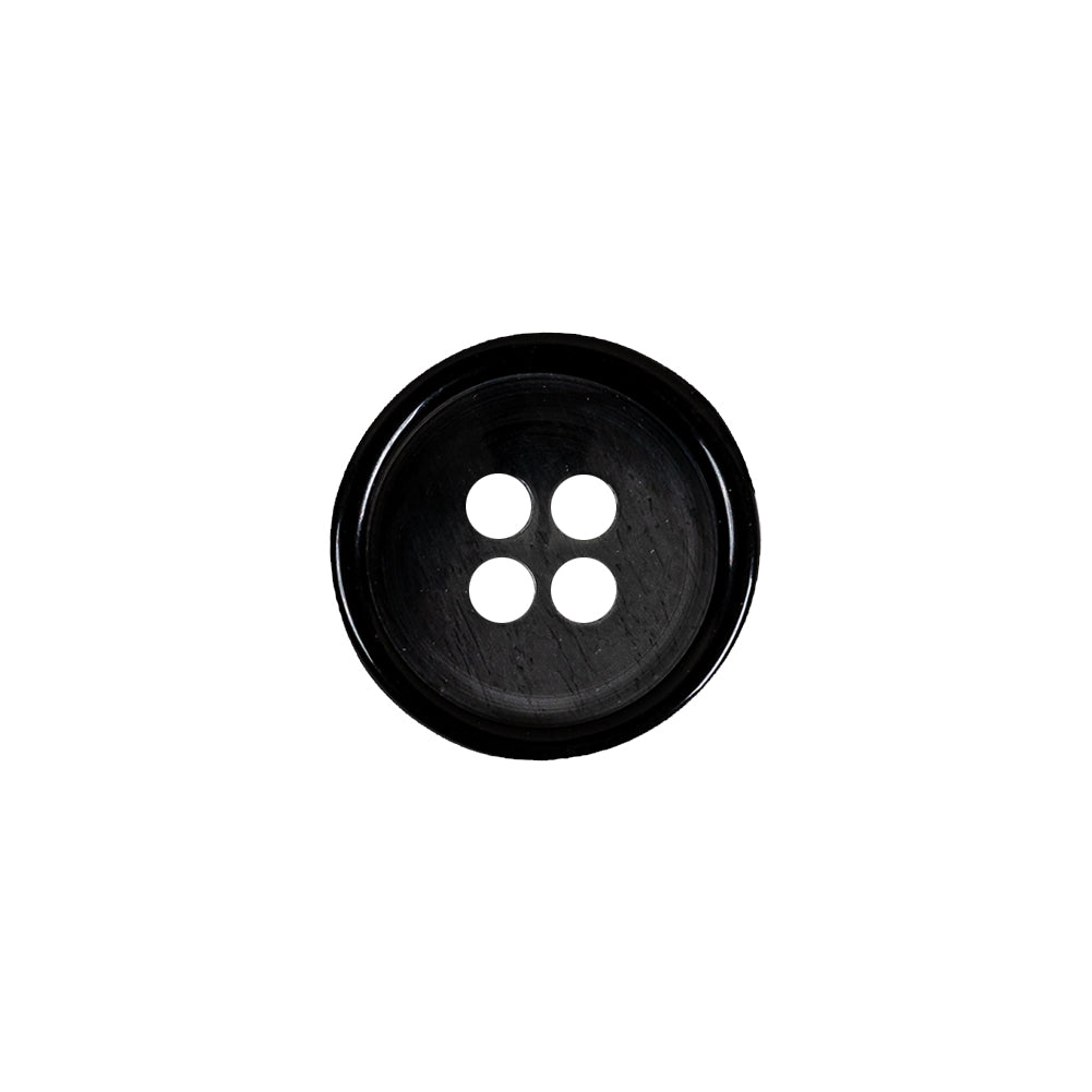 Italian Black Abstract 4-Hole Plastic Button - 24L/15mm - Joann Fabrics