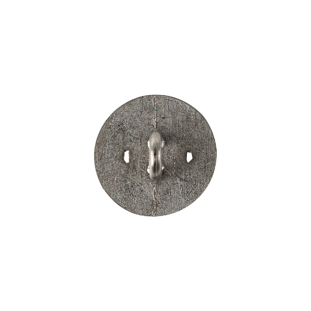 Italian Silver Faux Rope Textured Shank Back Metal Button - 24L/15mm - Joann Fabrics
