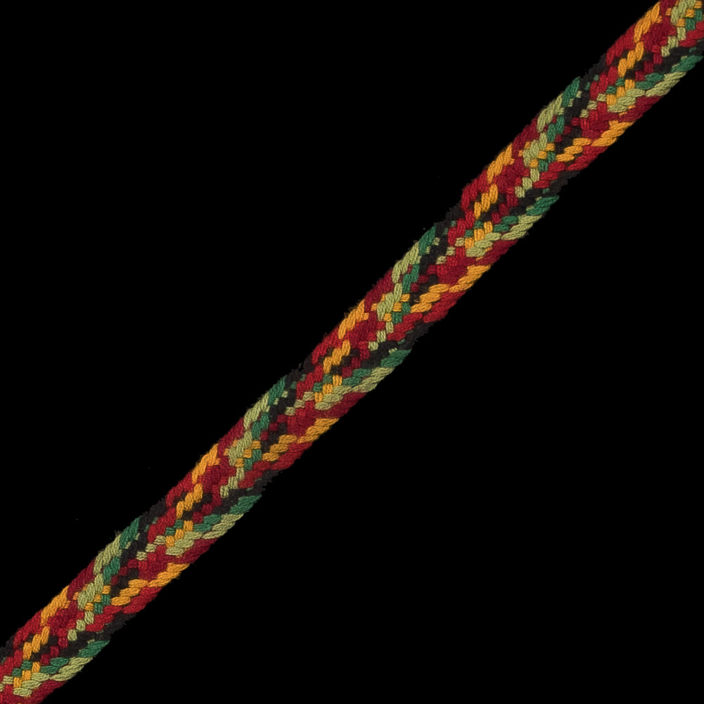Multicolor Braided Trim - 0.375