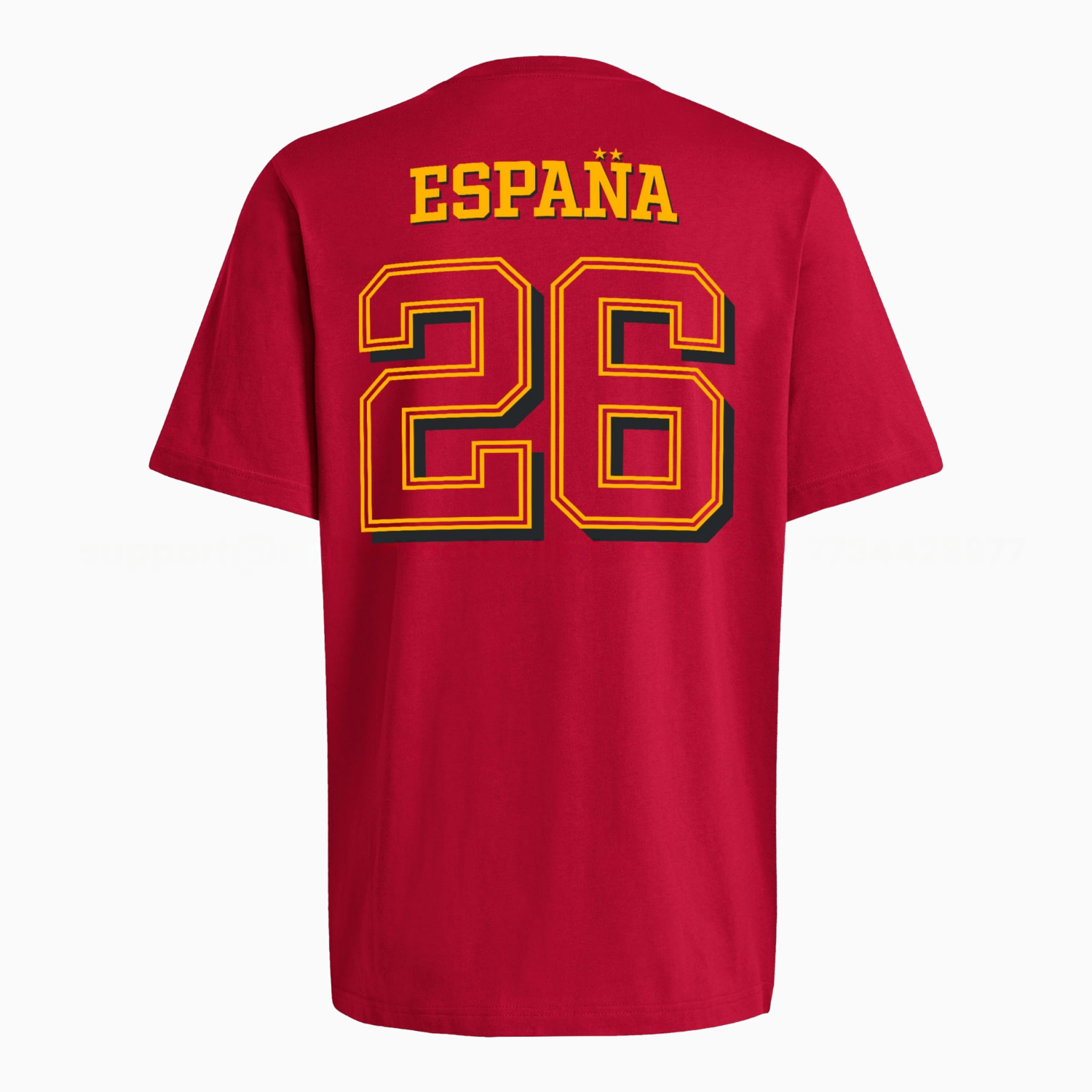 Spain 2026 World Cup Campeones Trophy Red T-shirt - UnitedFutballJersey