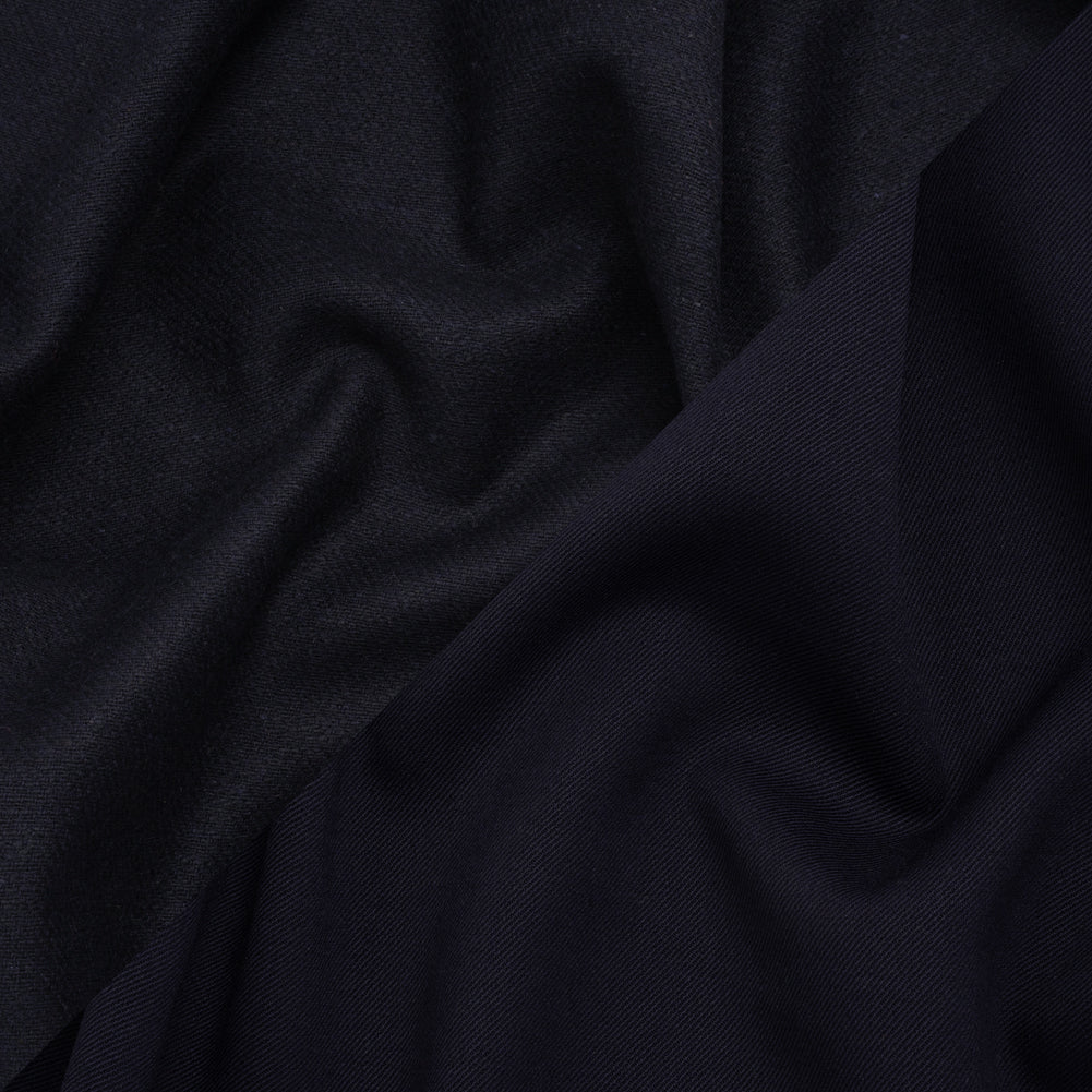 Stretch Blended Virgin Wool and Recycled Polyester Twill Coating - Navy Blue - Famous Australian Designer Deadstock - Joann Fabrics