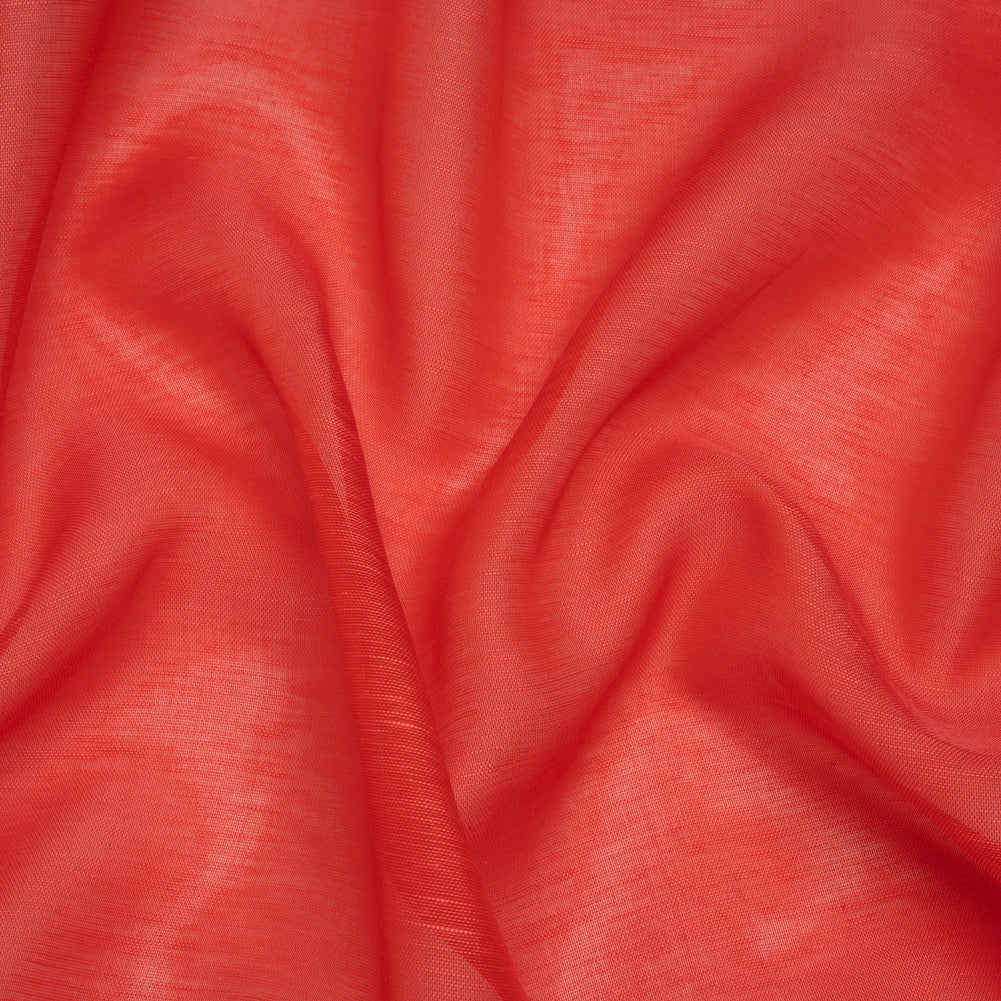 Linen and Silk Scrim - Watermelon Red - Famous Australian Designer Deadstock - Joann Fabrics