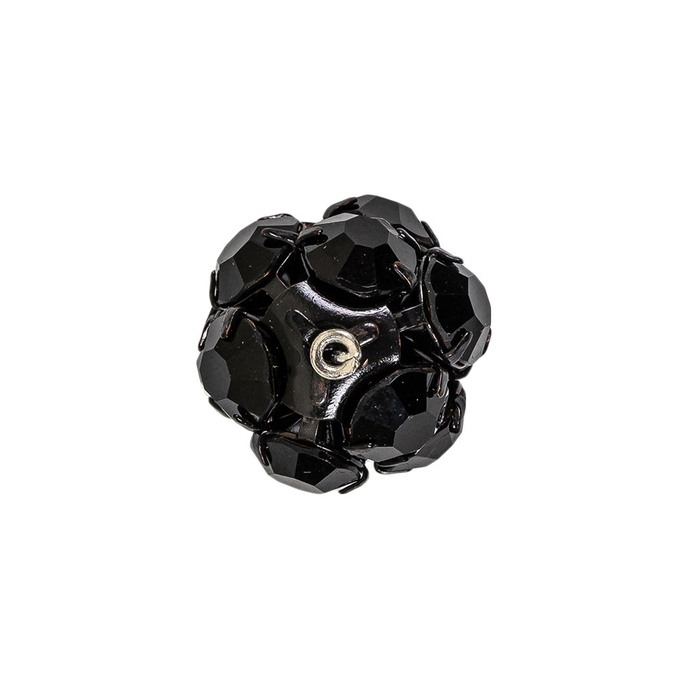 Vintage Jet Faceted Rhinestones Shank Back Button - 32L/20mm - Joann Fabrics
