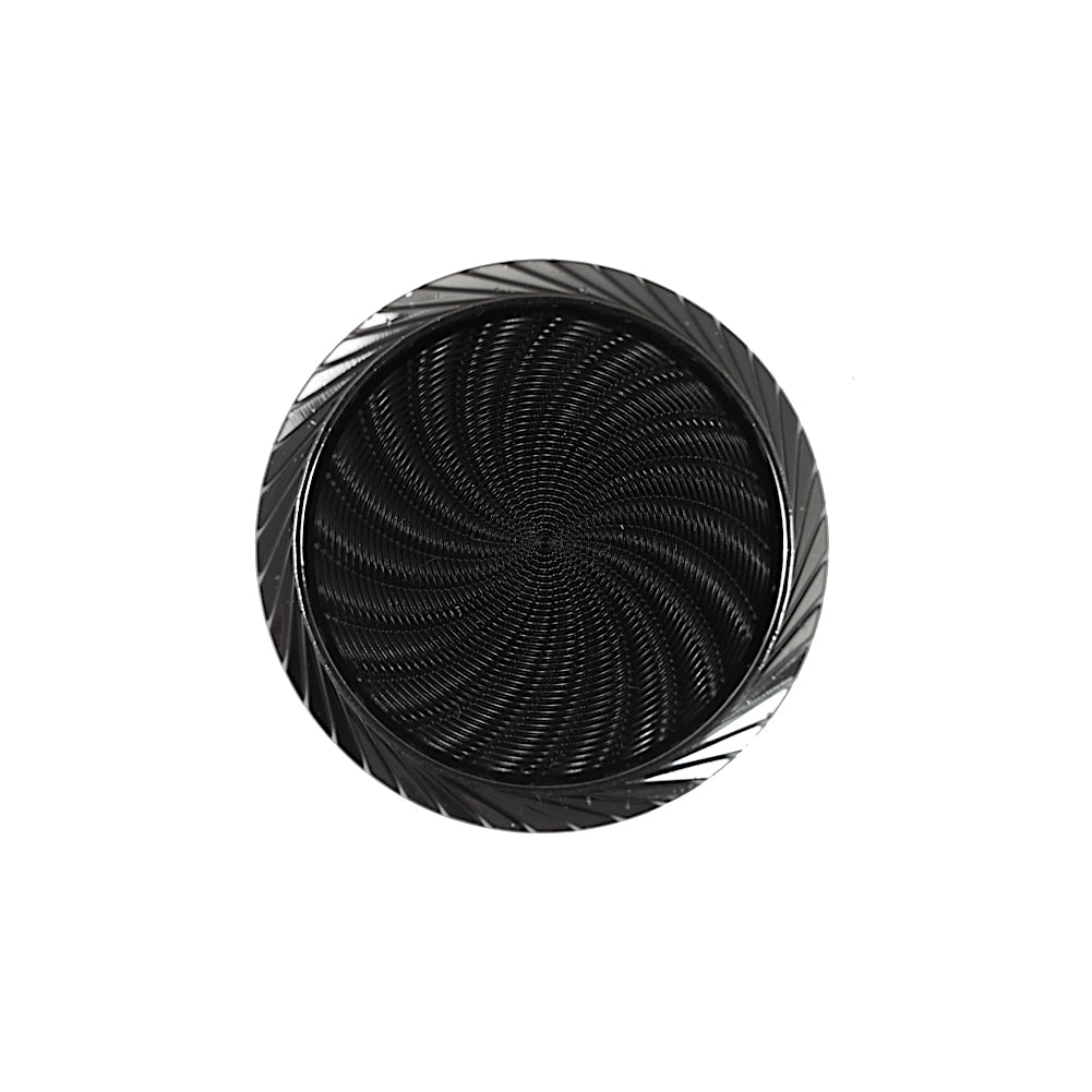 Italian Black and Silver Plastic Shank Back Button - 36L/23mm - Joann Fabrics