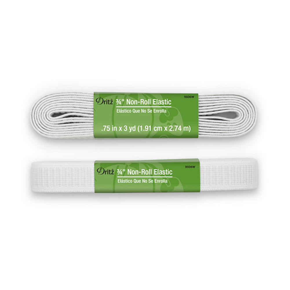 Dritz Non-Roll Elastic - White - 0.75