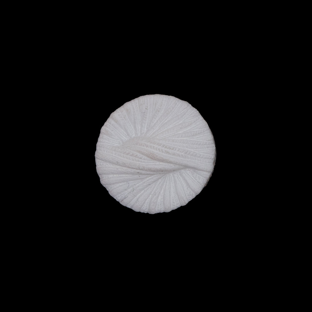 Italian White Twisted Plastic Shank-Back Button - 24L/15mm - Joann Fabrics