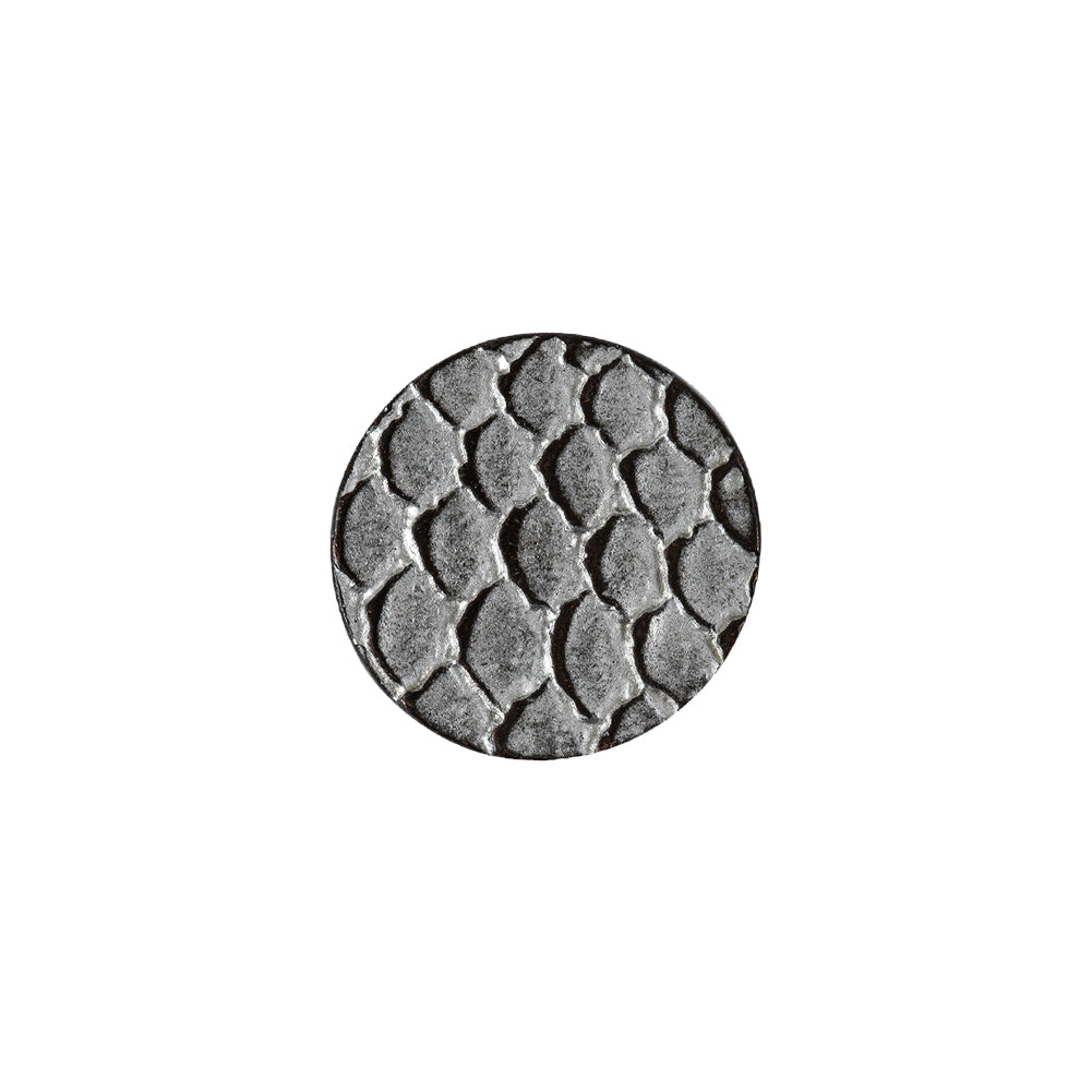 Italian Silver Scales Shank Back Metal Button - 24L/15mm - Joann Fabrics
