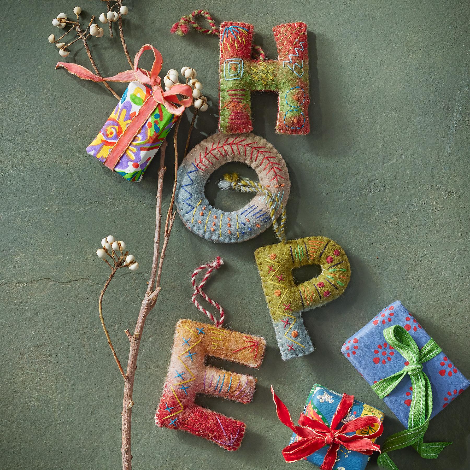 Spell It Out Gift Tag Ornaments - Blair Catalog