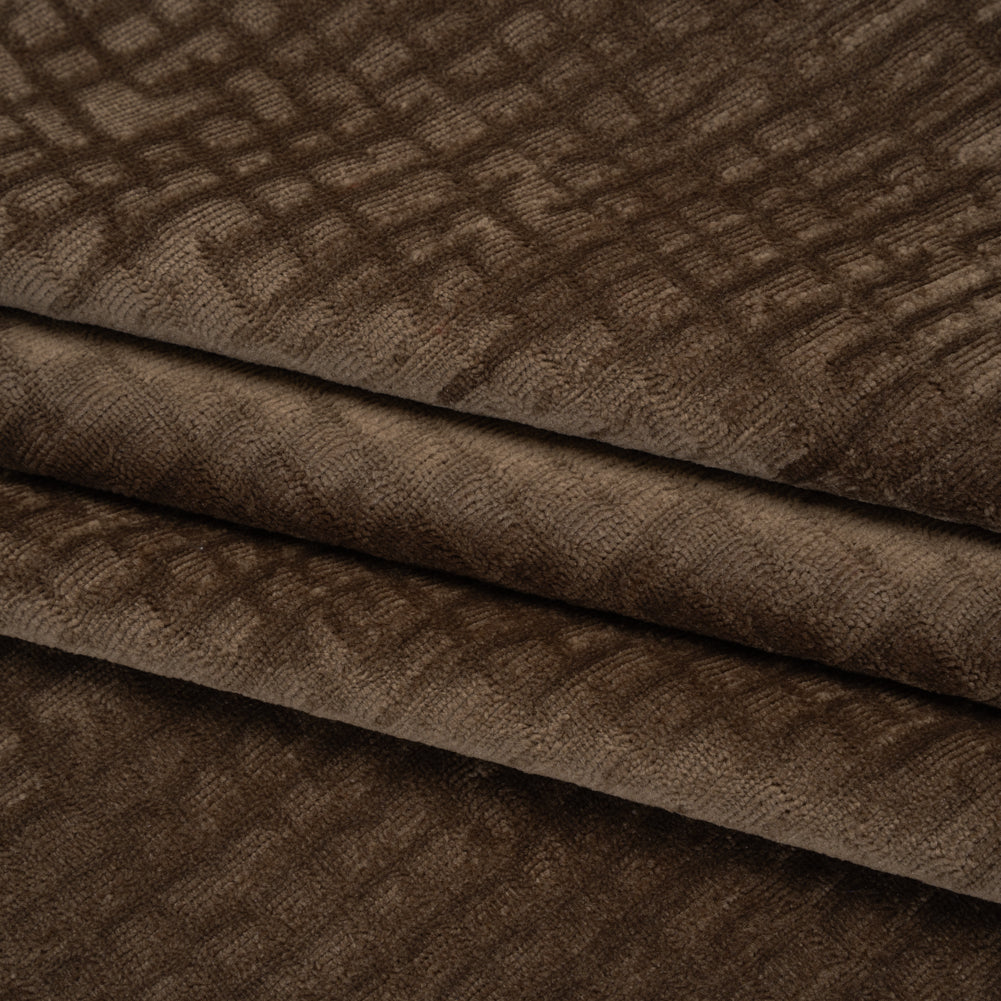Polyester Upholstery Chenille - Chocolate Grid Texture - Carolina Collection - Joann Fabrics