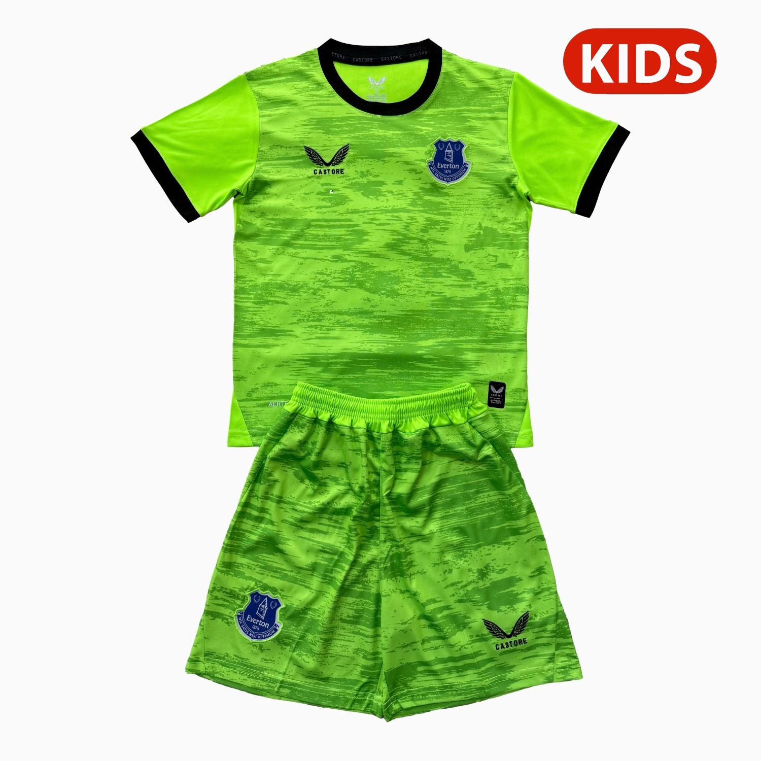 Everton 26-27 Green Goalkeeper Kids Kit - UnitedFutballJersey