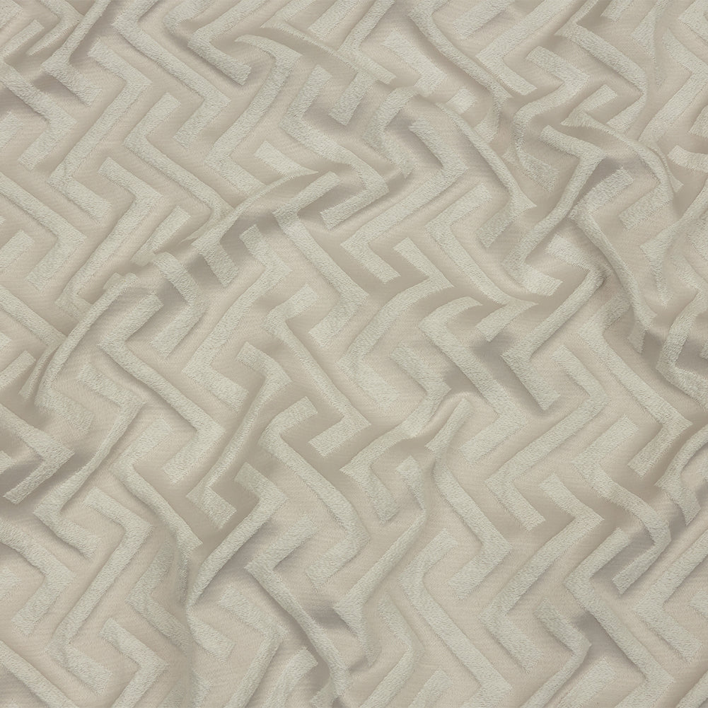 Cotton and Recycled Polyester Drapery Jacquard - Pearl Broken Chevrons - British Imported - Joann Fabrics