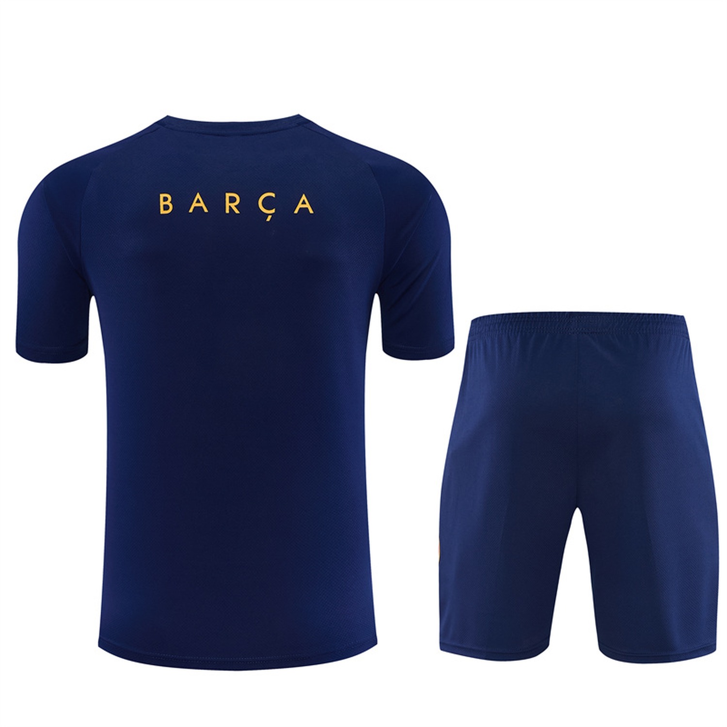 Barcelona 26-27 Kids Short-Sleeve Training Set - Royal Blue Top & Royal Blue Shorts - UnitedFutballJersey