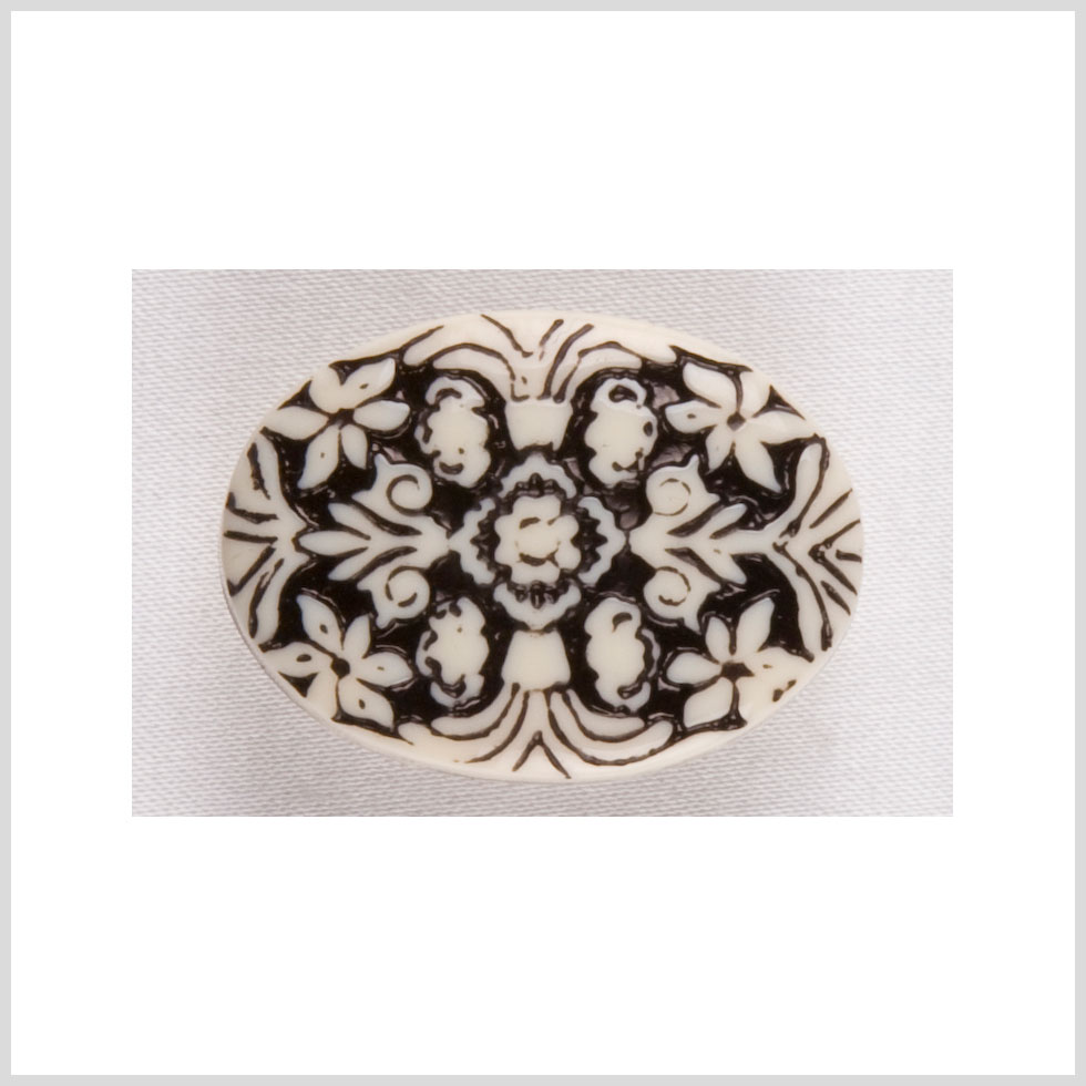 White Black Plastic Button - 36L/23mm - Joann Fabrics