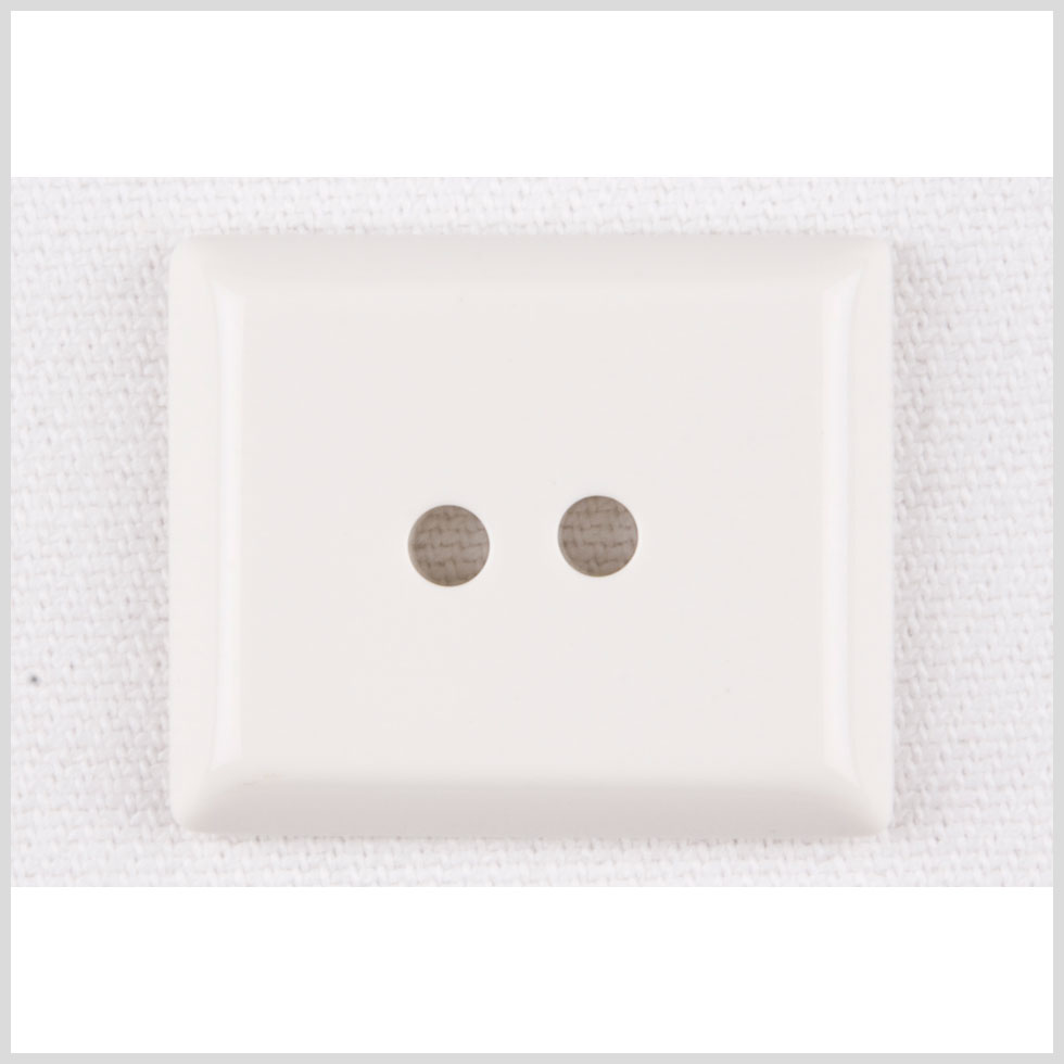 White Rectangular 2-Hole Plastic Button - 44L/28mm - Joann Fabrics