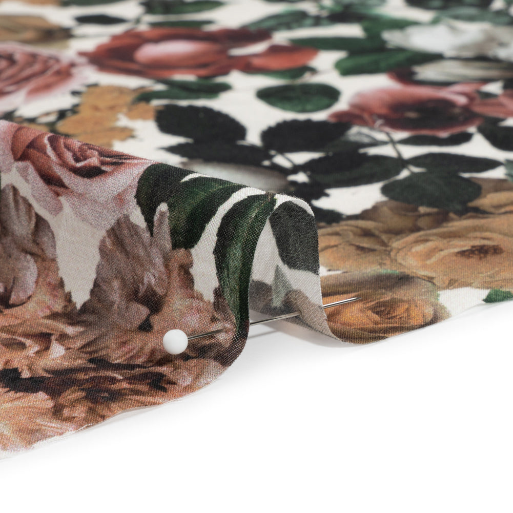 Cotton Voile - White and Green Floral - Ethereal Verdure Print - Mood Exclusive Serengeti Collection - Joann Fabrics