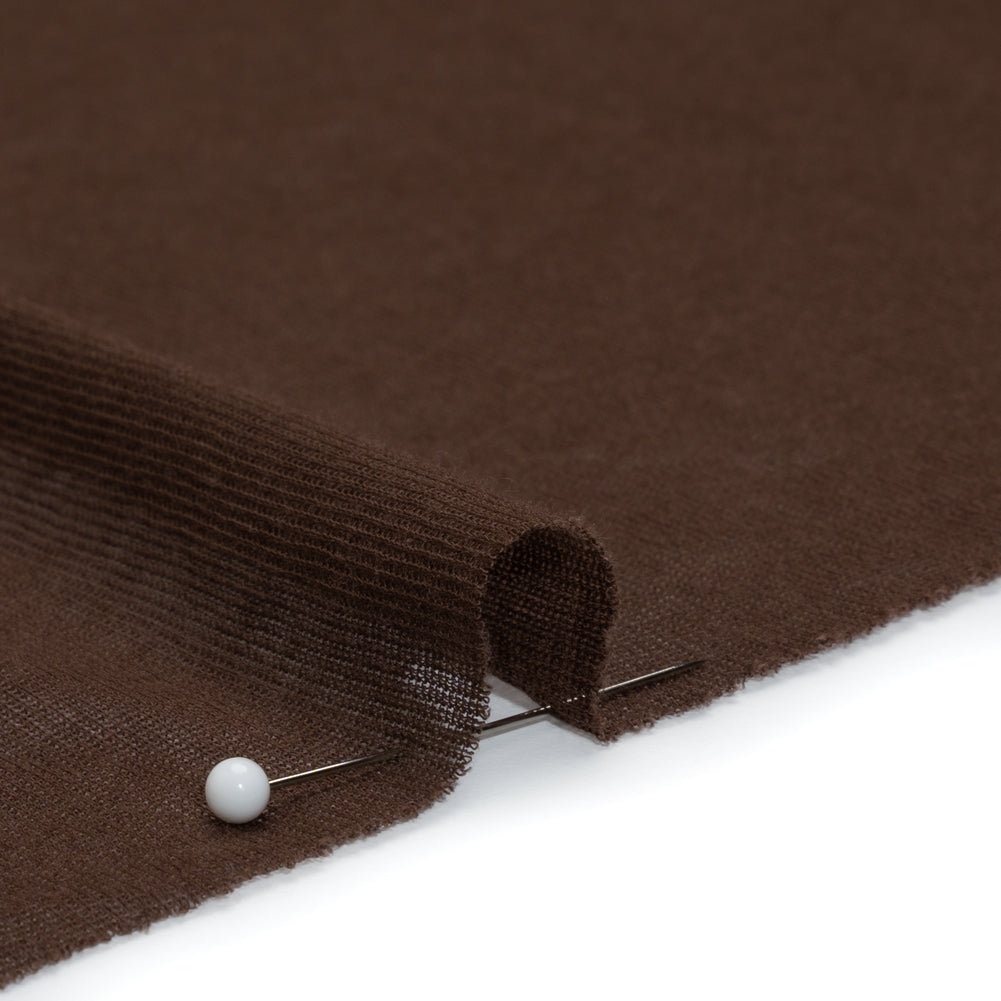 Featherweight Cotton Interlock Knit - Dark Brown - Designer Deadstock - Joann Fabrics