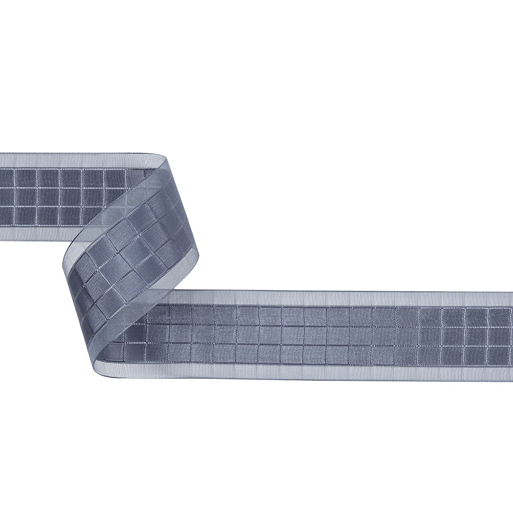 Gray Squares and Sheer Borders Ribbon - 36mm - Joann Fabrics