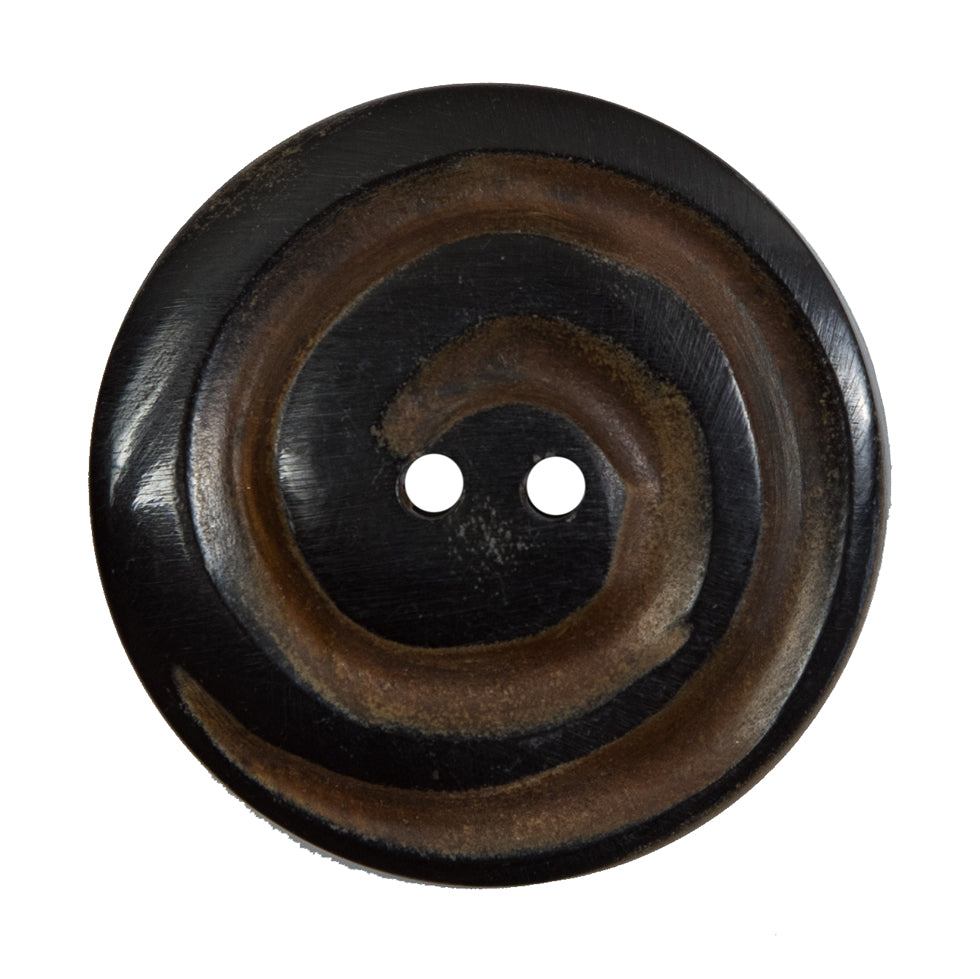 Black and Brown Swirled Horn Coat Button - 54L/34mm - Joann Fabrics