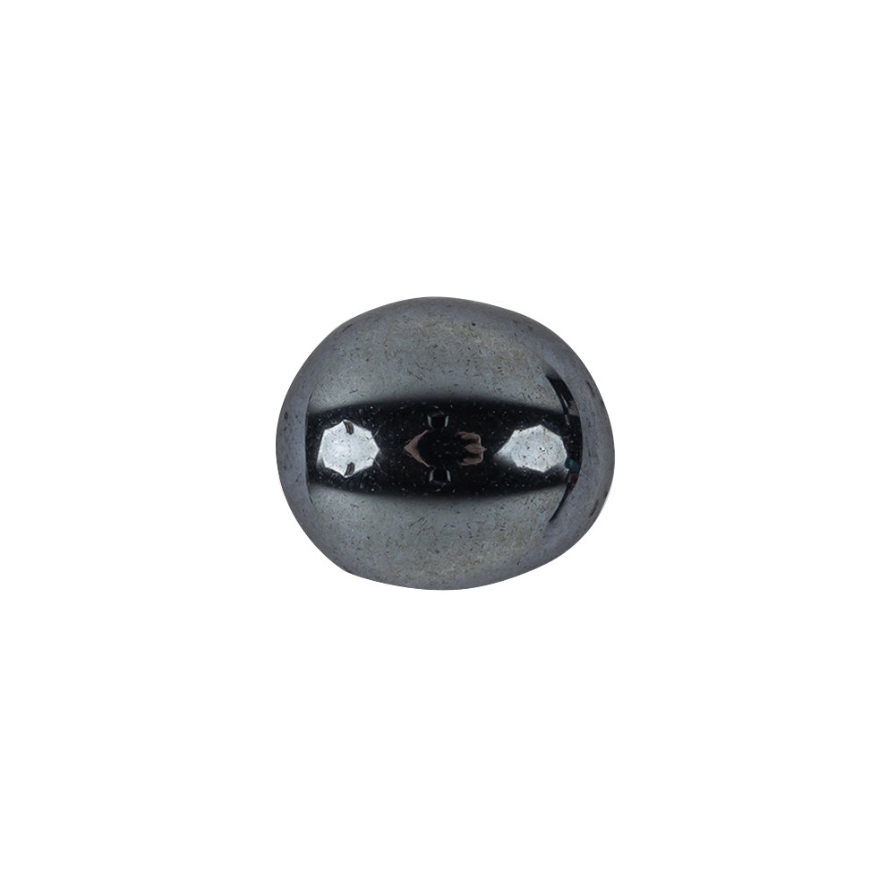 Hematite Dome Shaped Oval Self Back Button - 24L/15mm - Joann Fabrics