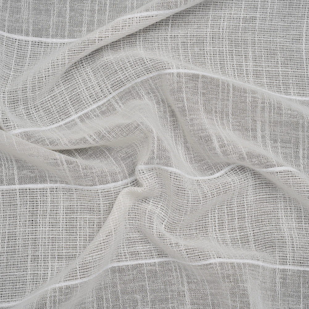 Textured Open Weave Double Wide Drapery Sheers Fabric - Oyster Tactile Stripes - British Imported - Joann Fabrics