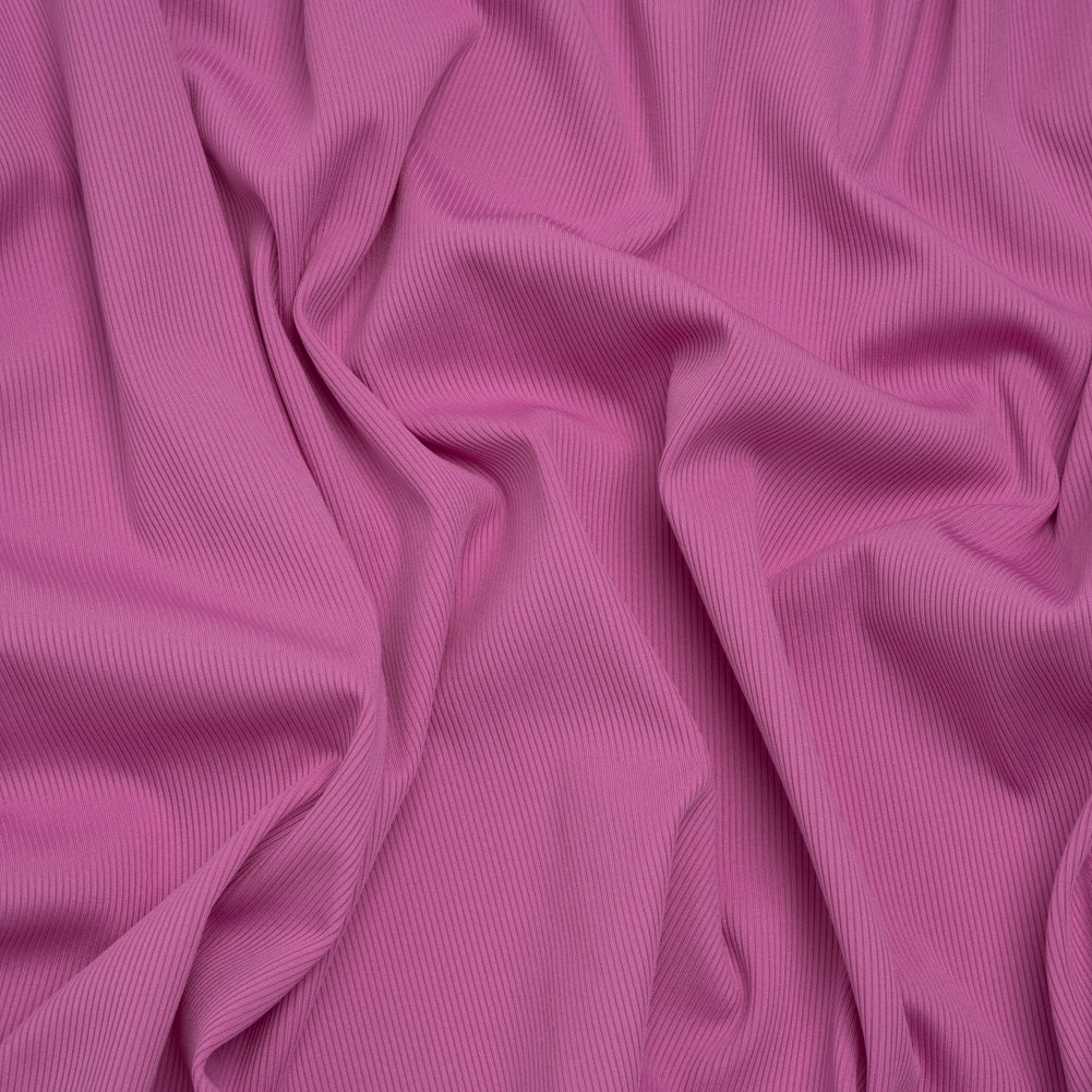 Stretch Recycled Polyester 1x1 Rib Knit - Fuchsia - Deadstock - Joann Fabrics