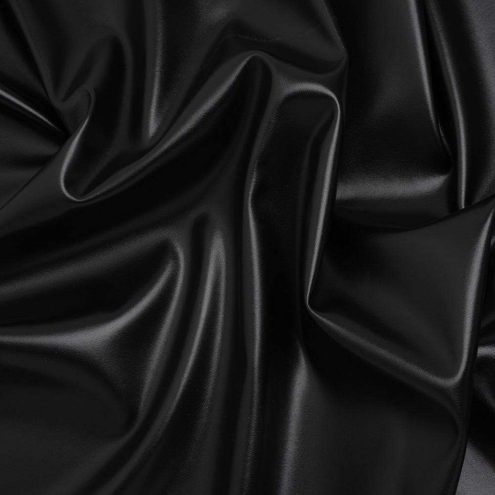 Stretch Faux Leather with Suede-Like Brushed Backing - Black - Jodi Collection - Joann Fabrics
