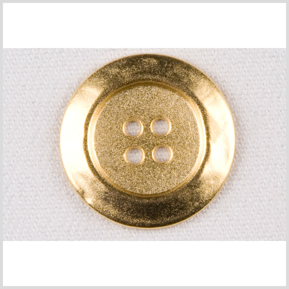 Metal 4-Hole Button - 40L/25.5mm - Gold Slight Texture - Joann Fabrics