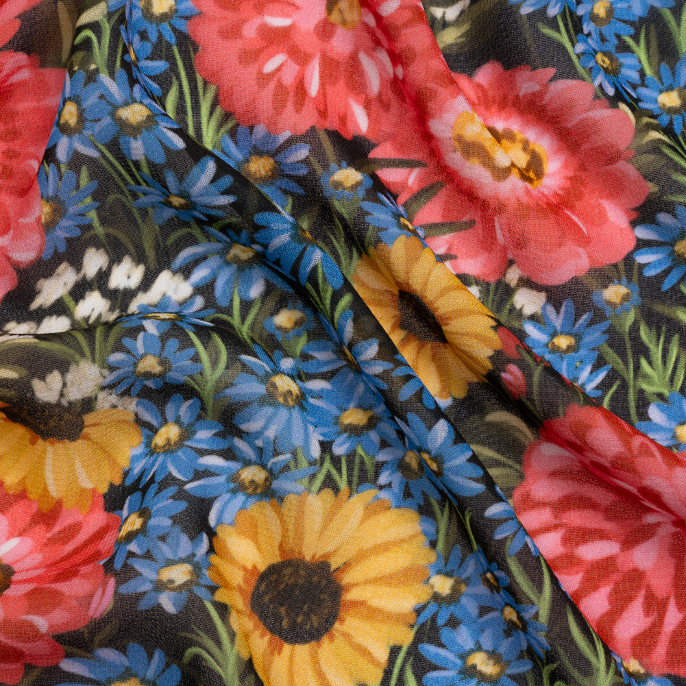 Mood Exclusive Black Floral Trove Viscose Georgette - Joann Fabrics